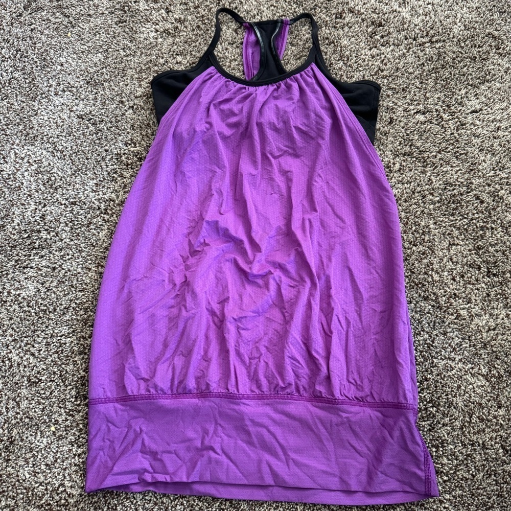Lululemon | No Limits Tank | Tender Violet / Black | Size 4 - Picture 9 of 12